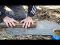 Stone  board friction fire roll method