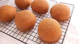 How to make coffee bun (No machine/almost no knead/folding bread)