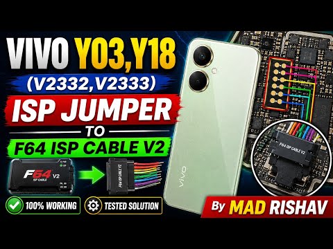 VIVO Y03,Y18 (V2332,V2333) ISP JUMPER To F64 ISP CABLE V2 By MAD RISHAV 