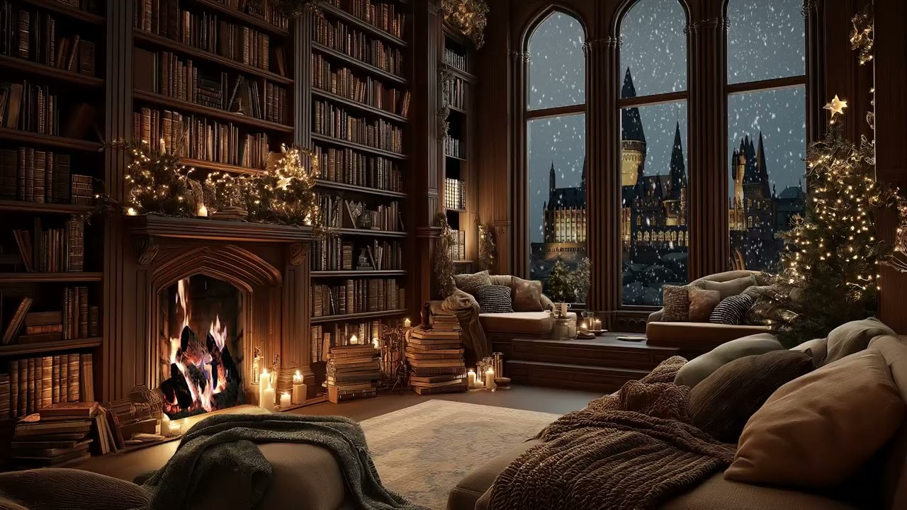 Cozy Winter Christmas Retreat 🔥 Relaxing Fire Ambience for Sleeping