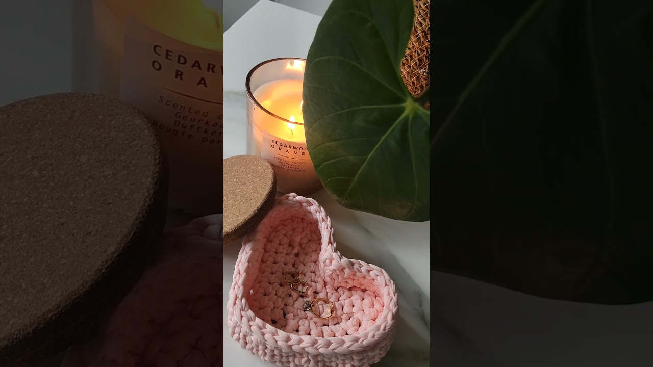 Nuovo tutorial all'uncinetto per principianti 💕 cestino a forma di cuore