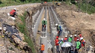 AREA  DPT”DINDING PENAHAN TANAH DI DATANGI BEBERAPA TIM AHLI❗️PENELITIAN TIANG PONDASI.