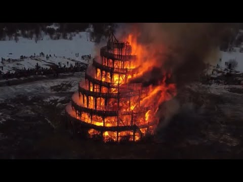 Russians burn “TOWER OF BABEL” near Ukraine border (R$E)