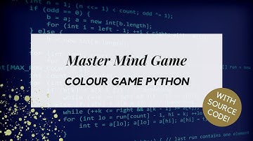 Master Mind Color Game in Python | Project Video
