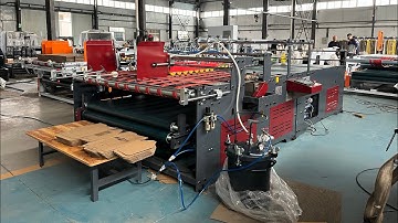 Semi-automatic lock bottom folder gluer machine #xinyu #carton #cardboard #packing #foldergluer