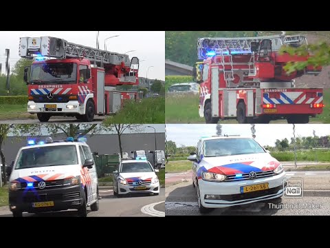 06/05/22 | Brandweer IJsselstein [AL 09-2052] + Politie [Hondenbegeleider] met spoed! - #216
