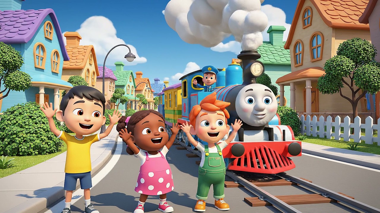 El tren brillante hace clic clic clic 🚂 | Canciones Infantiles para Niños | Música para Bebés y