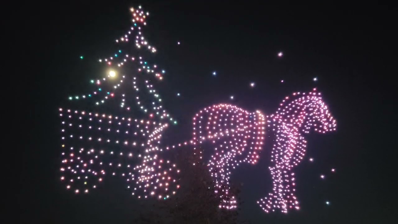 Best Christmas Drone Show go on🎉🎆🎄