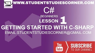 Student Studies Corner- | c# - Lesson 1 | Getting Started In C# In Urdu Version