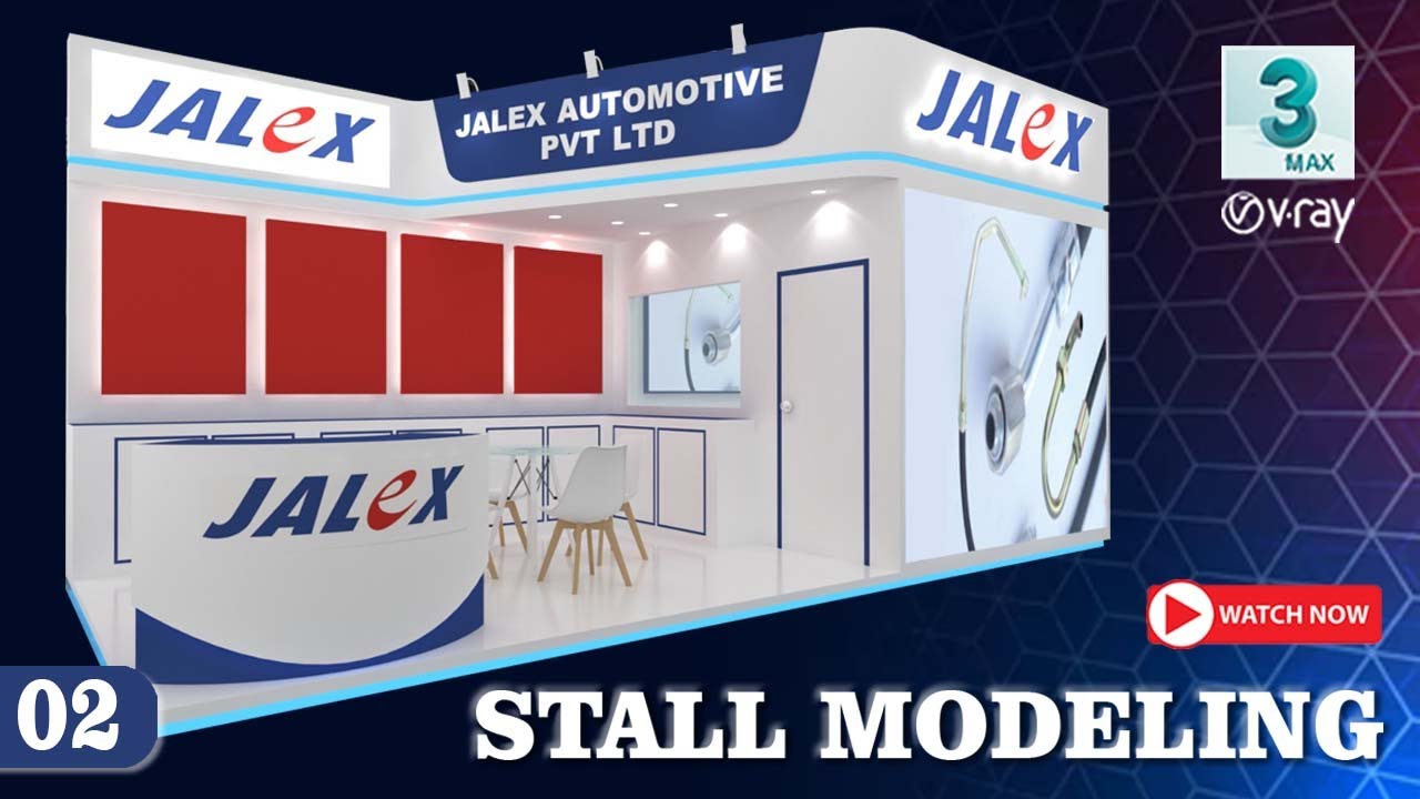 Exhibition Stall Design in 3ds Max | Step-by-Step Tutorial PART- 2 