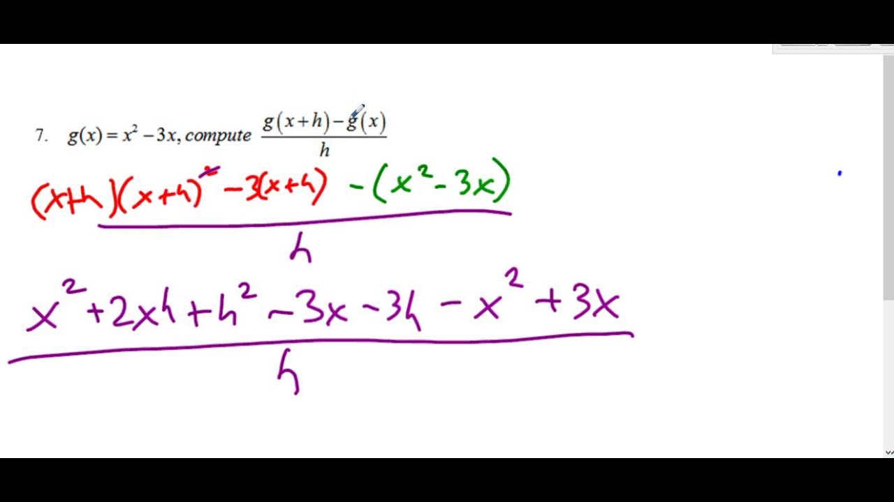 LHS College Algebra Chapter 3 Review 07 - YouTube