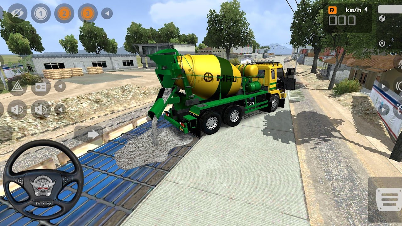 WOW PERMAINAN COR TRUK MOLEN NISSAN DIESEL MENGECOR JALAN MASUK DESA - GAME BUS SIMULATOR INDONESIA