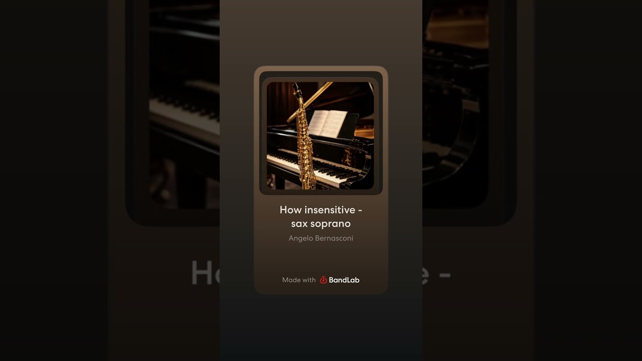 How insensitive - #amodomio #saxsoprano