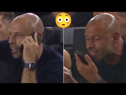 Messi S REACTION As Javier Mascherano Continues To Coach Makes Call From Stand After Ejection 