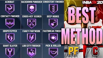 THE FASTEST WAY TO GET FINISHING BADGES | BEST CENTER BADGES | NBA 2K20 #DFREC