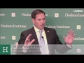 Rubio Speaks On The Crisis In The Middle East At The Hudson Institute