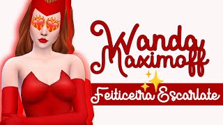 Wanda Maximoff🪄 Feiticeira Escarlate: Create a Sim - The Sims 4