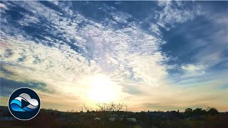 A sparkling sunset in the countryside time lapse, Relax in Nature with Cloud Observe