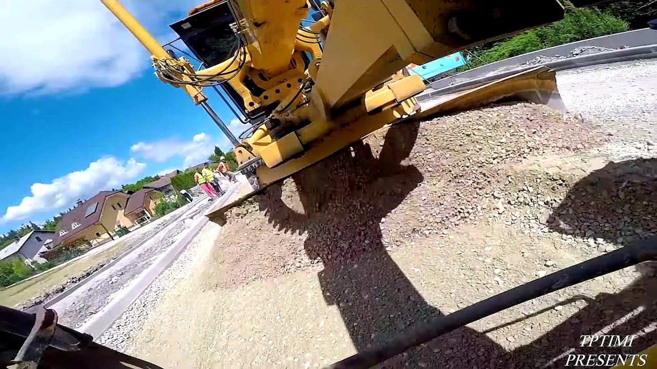 Grading Road Big Rocks Motor Grader Big Road Grading (Blade Camera)-Skilled Operator - YouTube