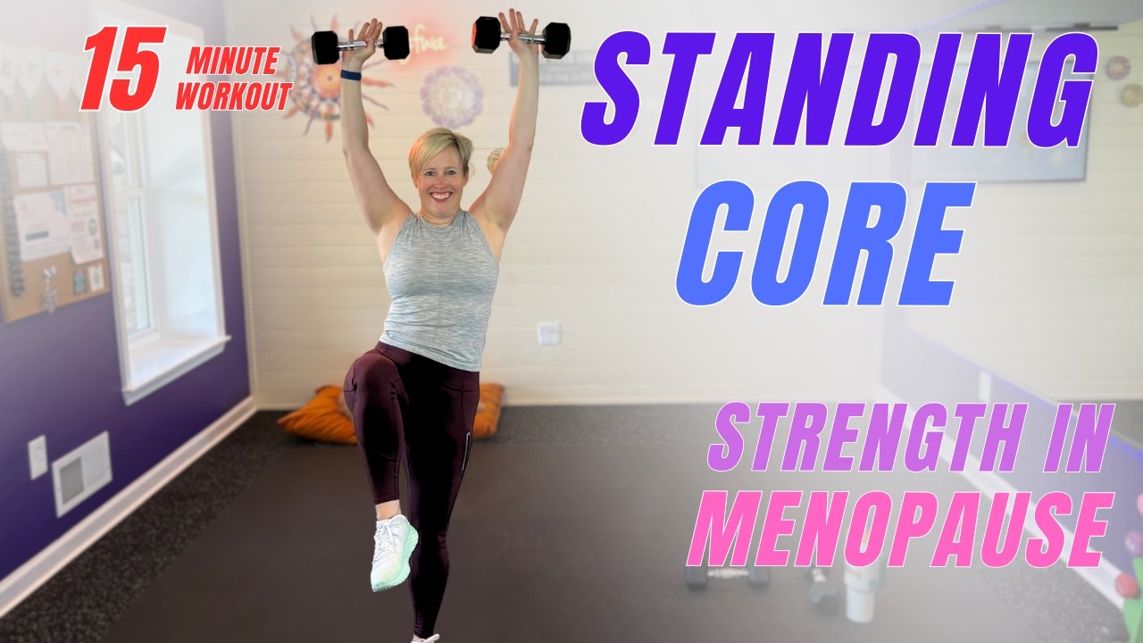 15-Min Standing Core Strength 💪 Dumbbell Abs & Stability Workout