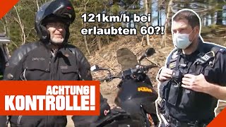 'Uups!' Motorradfahrer brettert mit 121 km/h über Landstraße! |2/2| Kabel Eins | Achtung Kontrolle