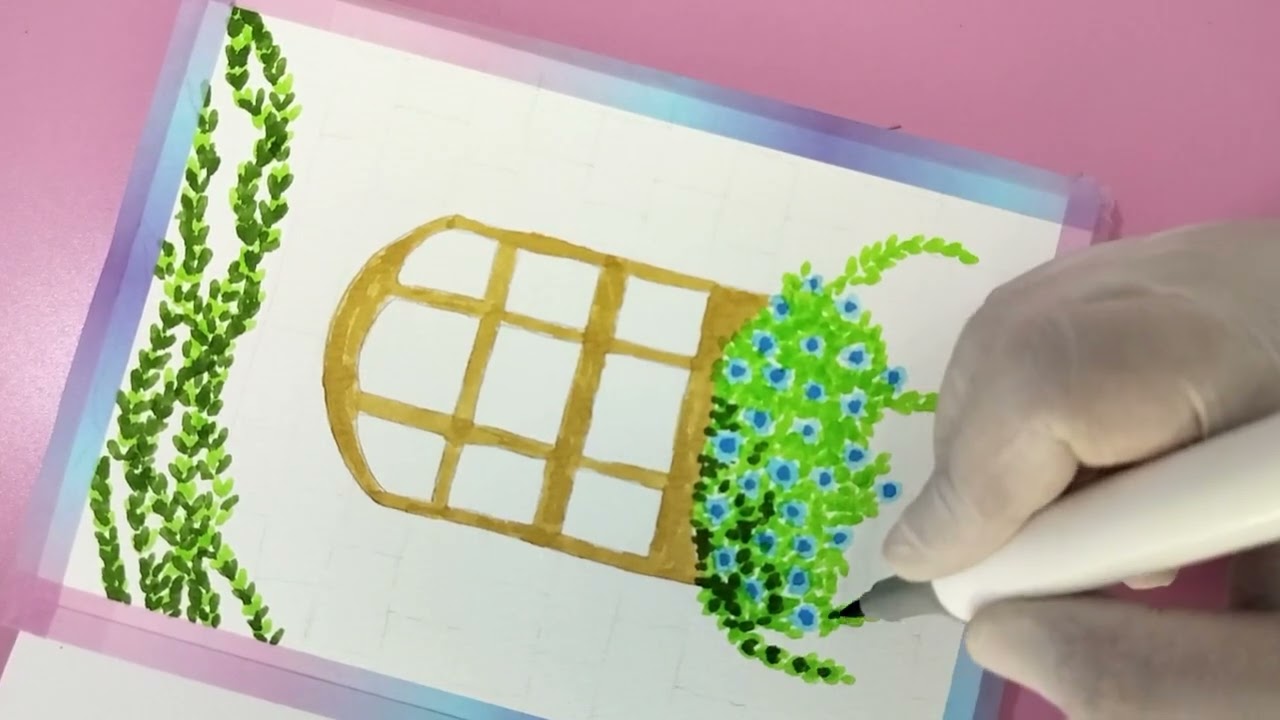 Relaxing Window Painting | Calm and peaceful satisfying art | Ohuhu markers art