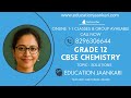 Class 12 Chemistry Online Tuition Classes | Best Chemistry Online Coaching for Class 12 CBSE