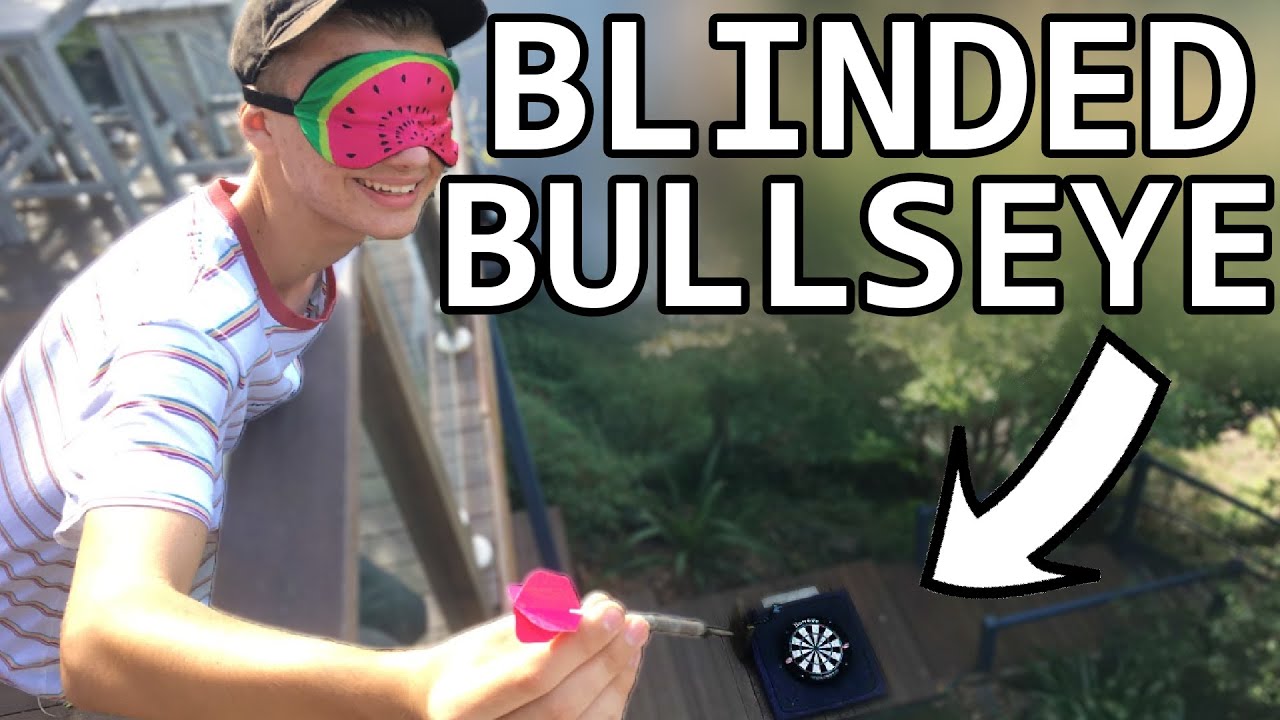 AMAZING BLINDFOLDED DART TRICK SHOT BULLSEYE! l Out Of This World YouTube