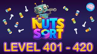 Lv 401-420 Nut Sort Puzzle - Color Sort (Guru Game) #nutssort #nutsort #boltnutcolor