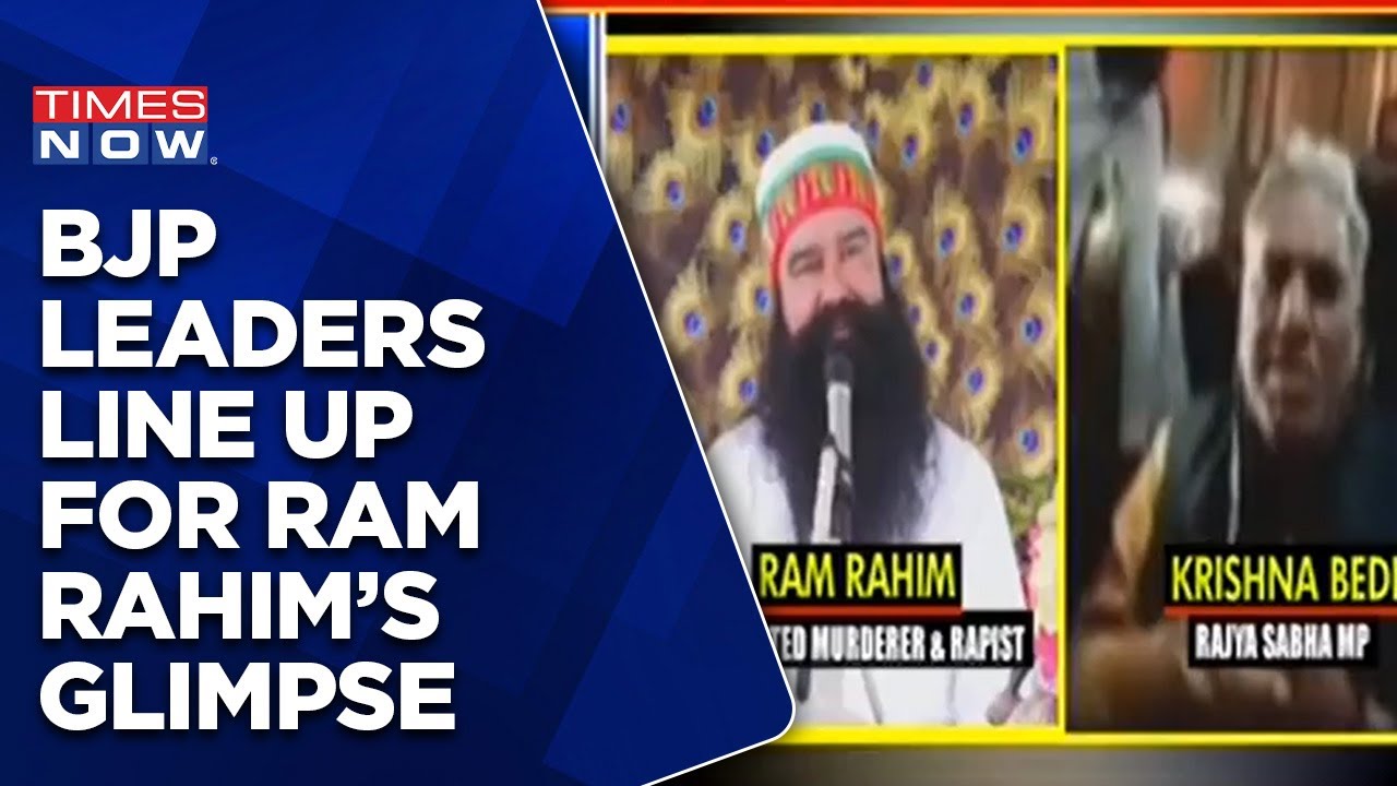 On Camera: Ram Rahim's Parole Picnic, Cuts Cake With Sword | Several BJP Leaders Attend Satsang