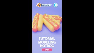 Blender Tutorial - Create a Hotdog #Shorts #Short #blender3d
