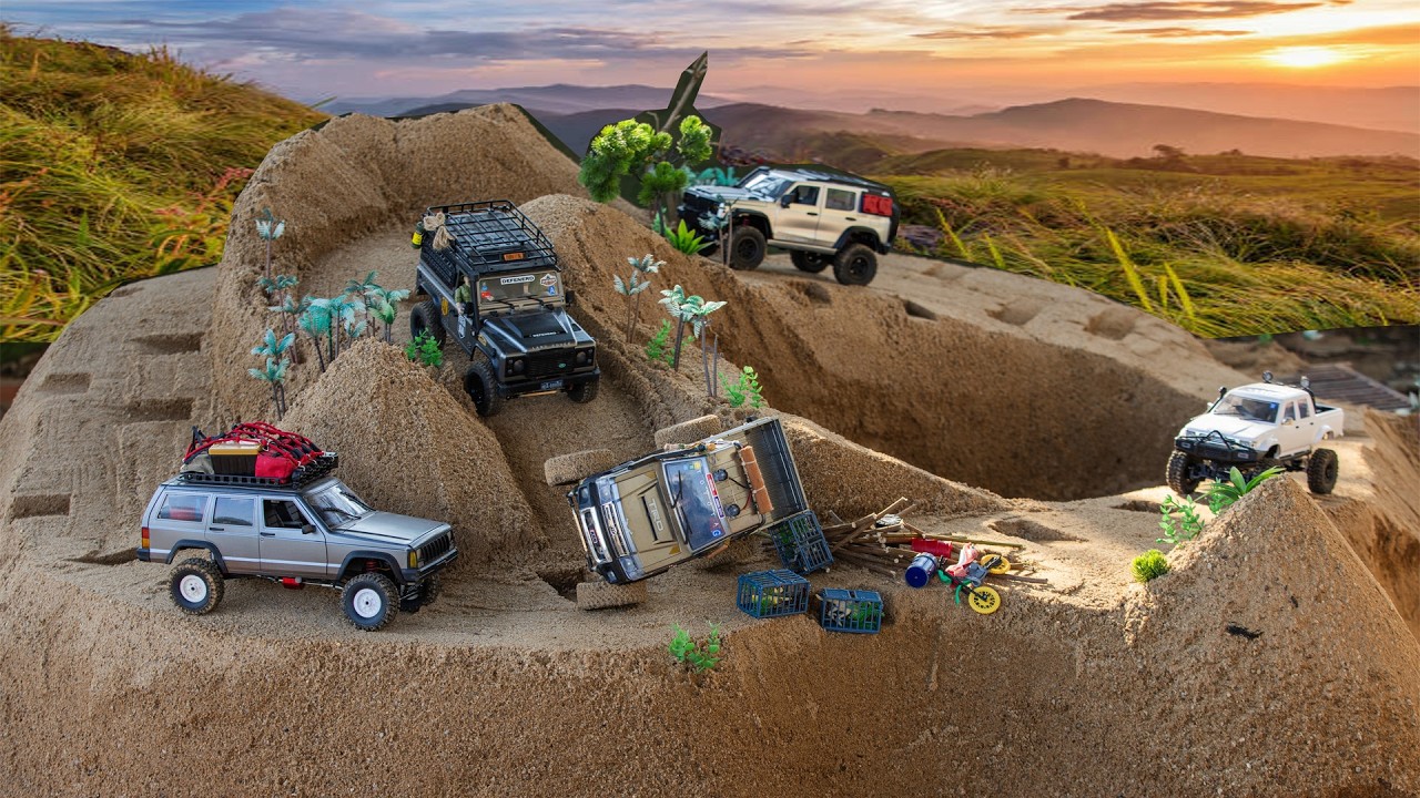 Epic RC Off-Road Adventure Gone Wrong! 4x4 Mini Trucks Canyon Crash & Recovery