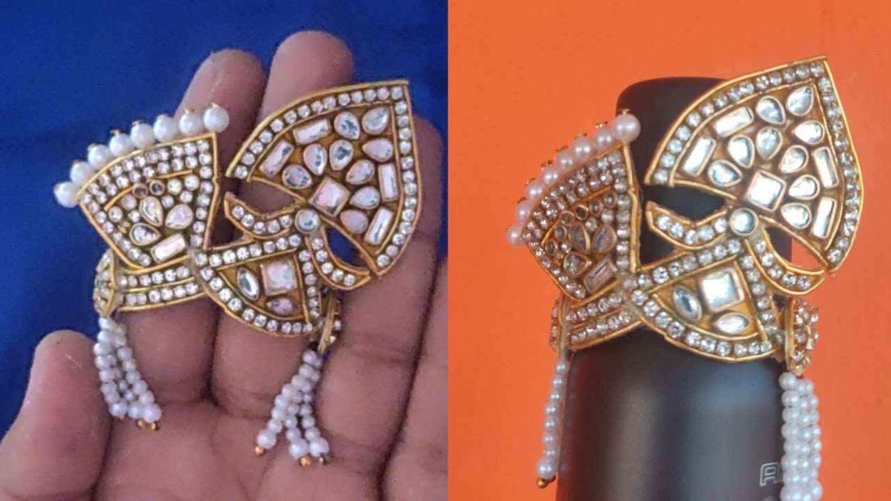 द्वारकाधीश स्टाइल कुंदन मुकुट बनाइए लड्डू गोपाल जी के लिए। Kundan mukut/crown for laddugopal