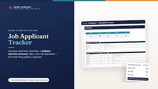 Job Applicant Tracker for Excel & Google Sheets | Hiring Pipeline, Scorecard & Dashboard