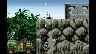 Gunforce - Battle Fire Engulfed Terror Island SNES 2 player (no slowdown) 60fps