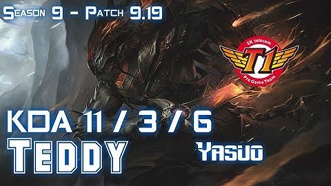 SKT T1 Teddy YASUO vs EZREAL ADC - Patch 9.19 KR Ranked