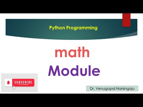 math module | Functions | Python | Venugopal Narsingoju