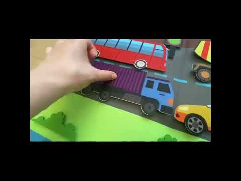Развивающий фетровый коврик Транспорт