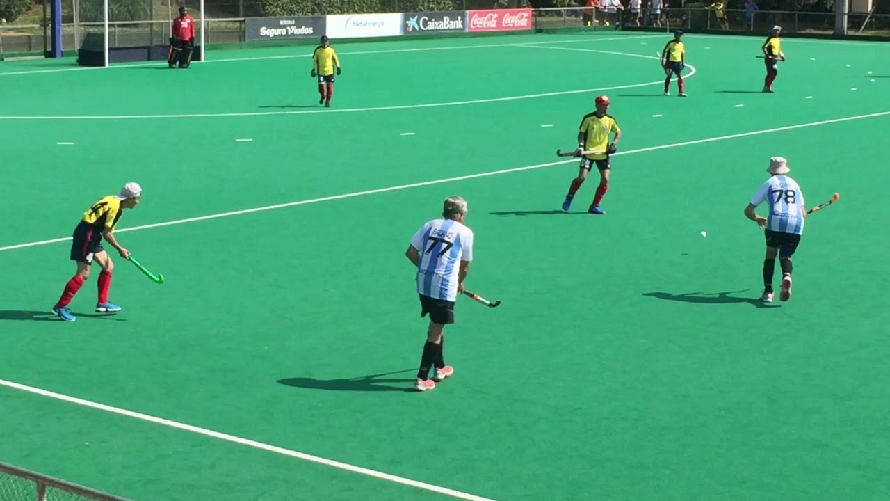 Japan v Argentina. Over 70 Mens Hockey  World Cup Grand Masters Barcelona 2018