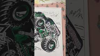 Coloring grave digger drawing