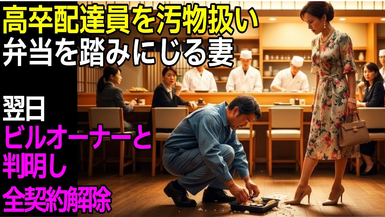 「高卒の底辺が！」配達員をゴミ扱いした女の末路。翌日、夫の会社が突如倒産！？
