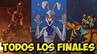 Five Nights At Freddy's Security Breach - Todos los Finales - En Español - Sin Comentarios