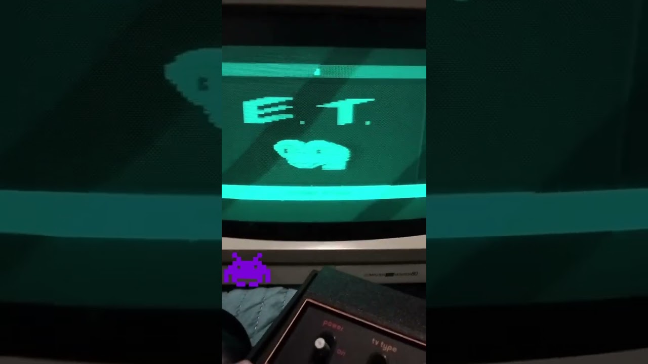 Atari 2600 Light Sixer (with composite mod) and green monochrome screen 