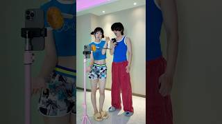 Flying Fruit Tutorial🍎#behindthescenes #dance #couple #funny #zoey
