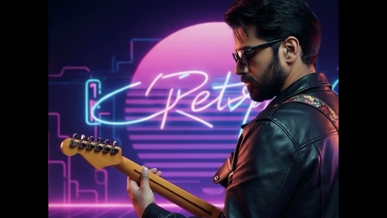 Neon Geceler – AYKUT AI | Retro Rock Synthwave Video 