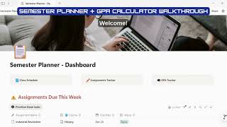 Semester Planner & GPA Calculator (Full Version) - Full System Overview for Students