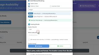 Full WellConnect for professionals - create manuel bookings Guide