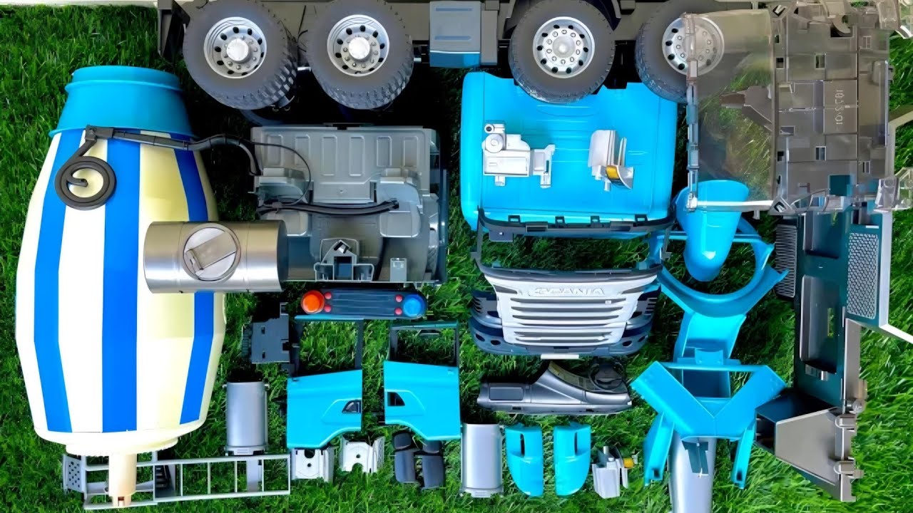 Mencari & Merakit Mainan Rusak Mobil MAN TGA CementMixser, Truk Molen Besar