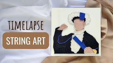 Time lapse - String Art com foto de Formatura | quadro de pregos e linha