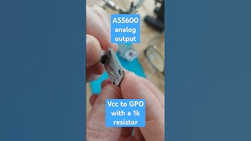 To get analog output from the AS5600 magnetic encoder connect VCC to GPO with a 1K resistor